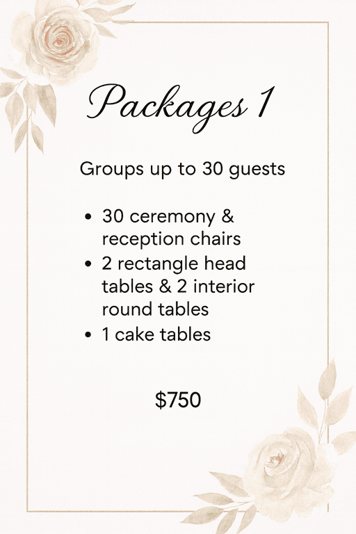 Package 1 | The Summit Weddings