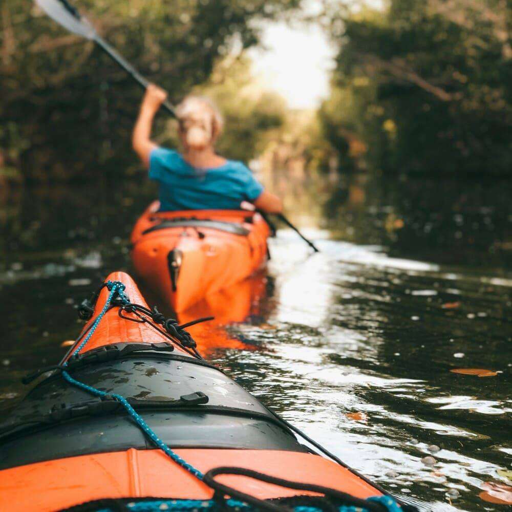 kayaking on the river