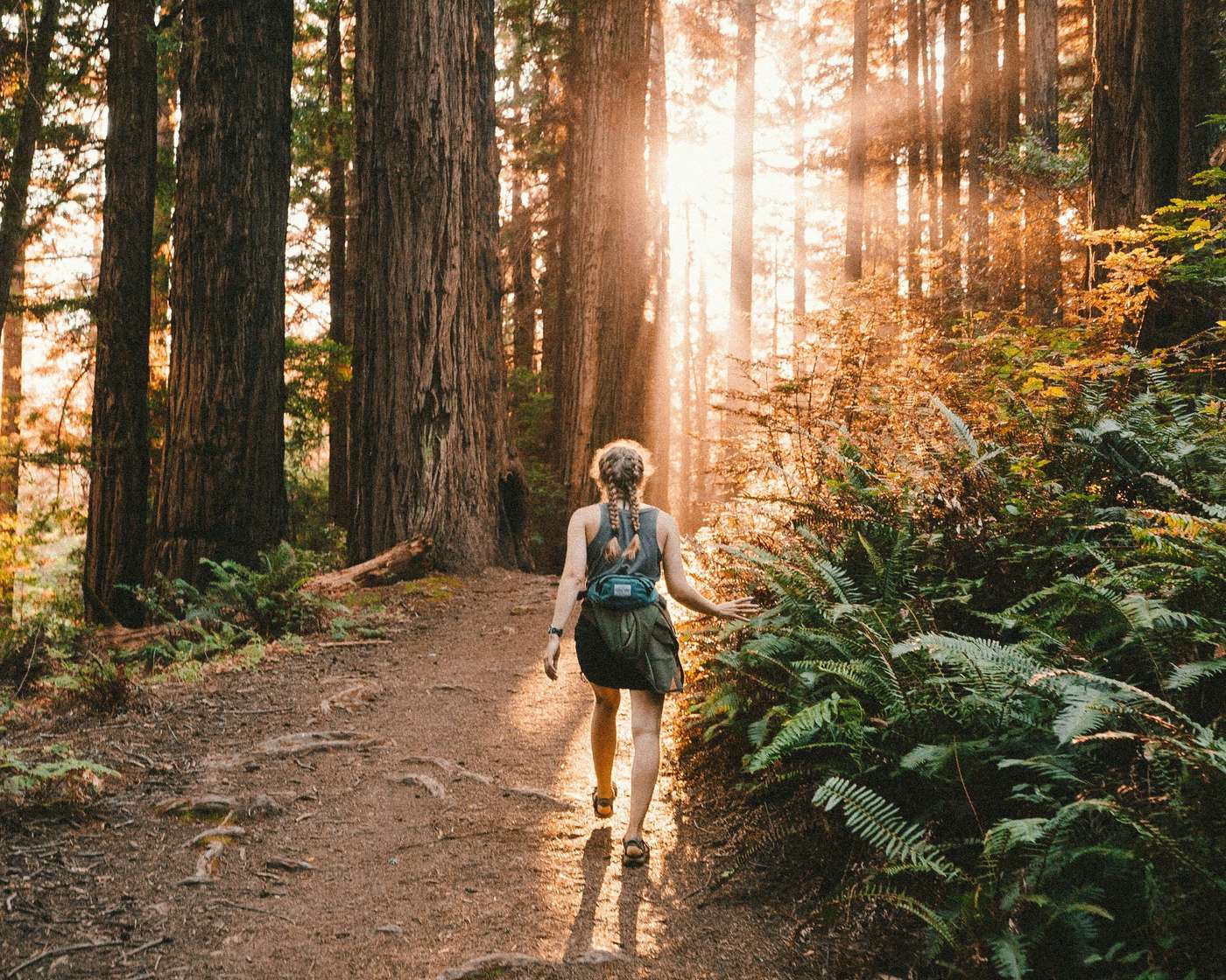 Young women hiking at South Cumberland State Park