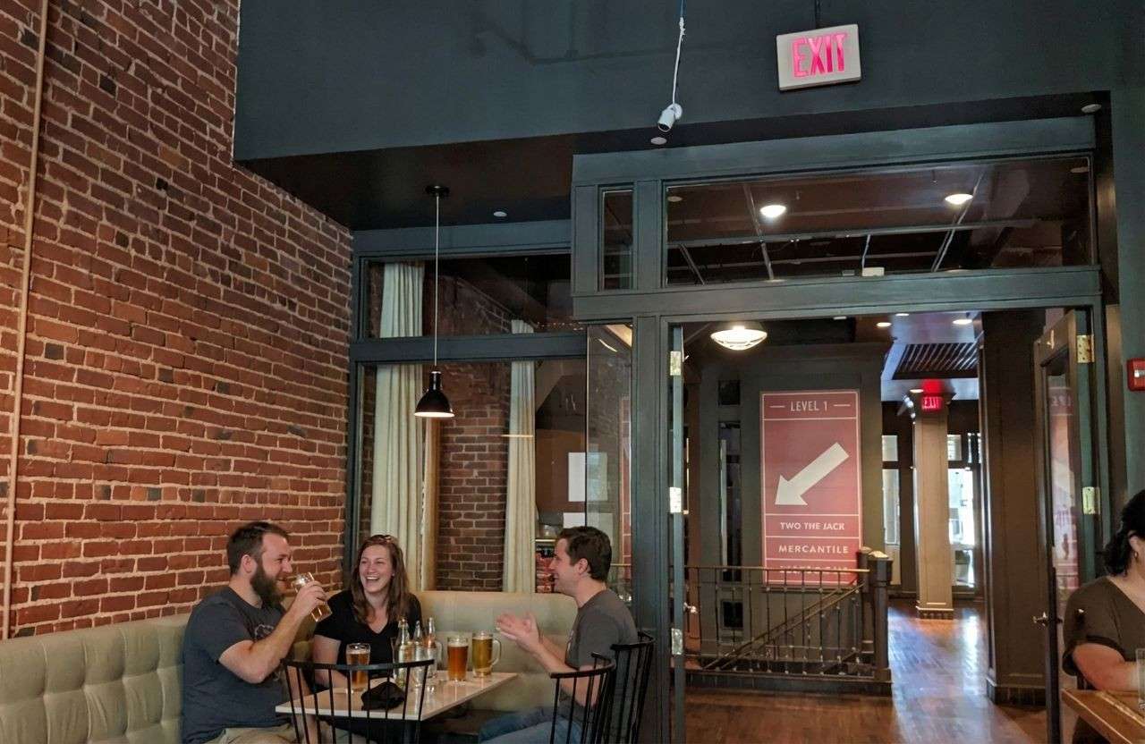 People drinking beer at The Social