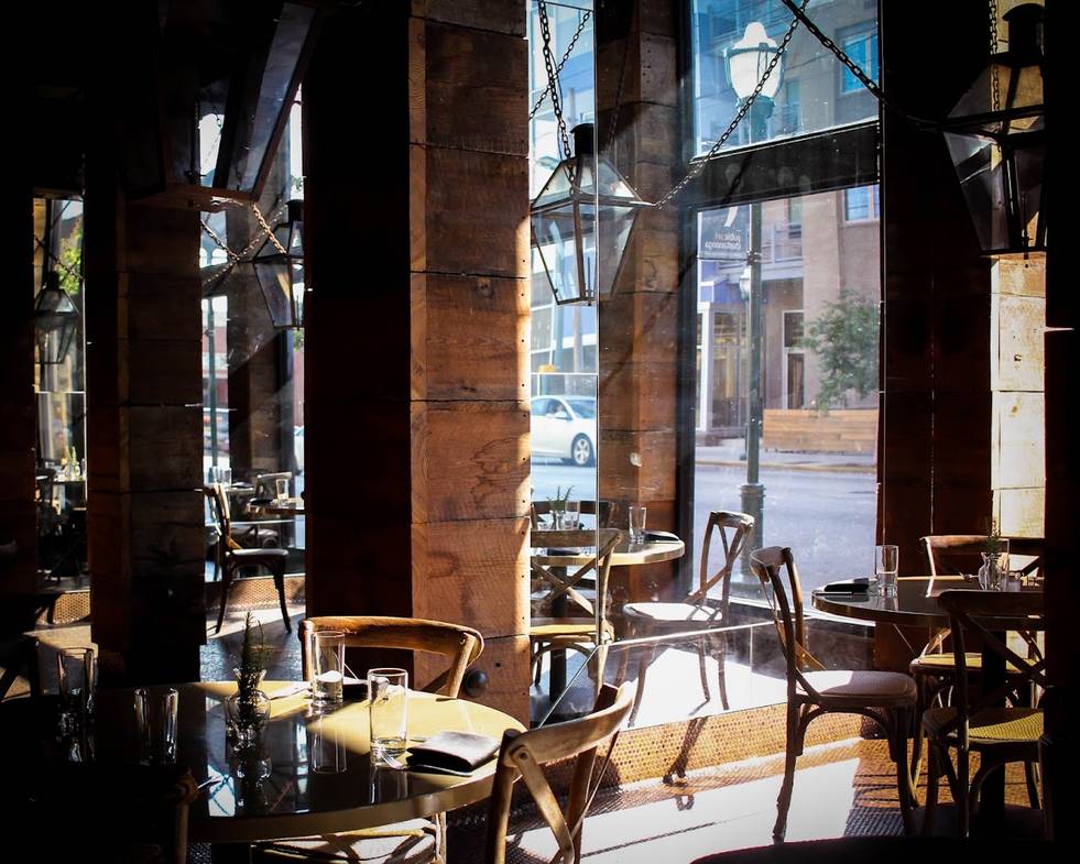 Alleia Italian restaurant interior on the Southside of Chattanooga
