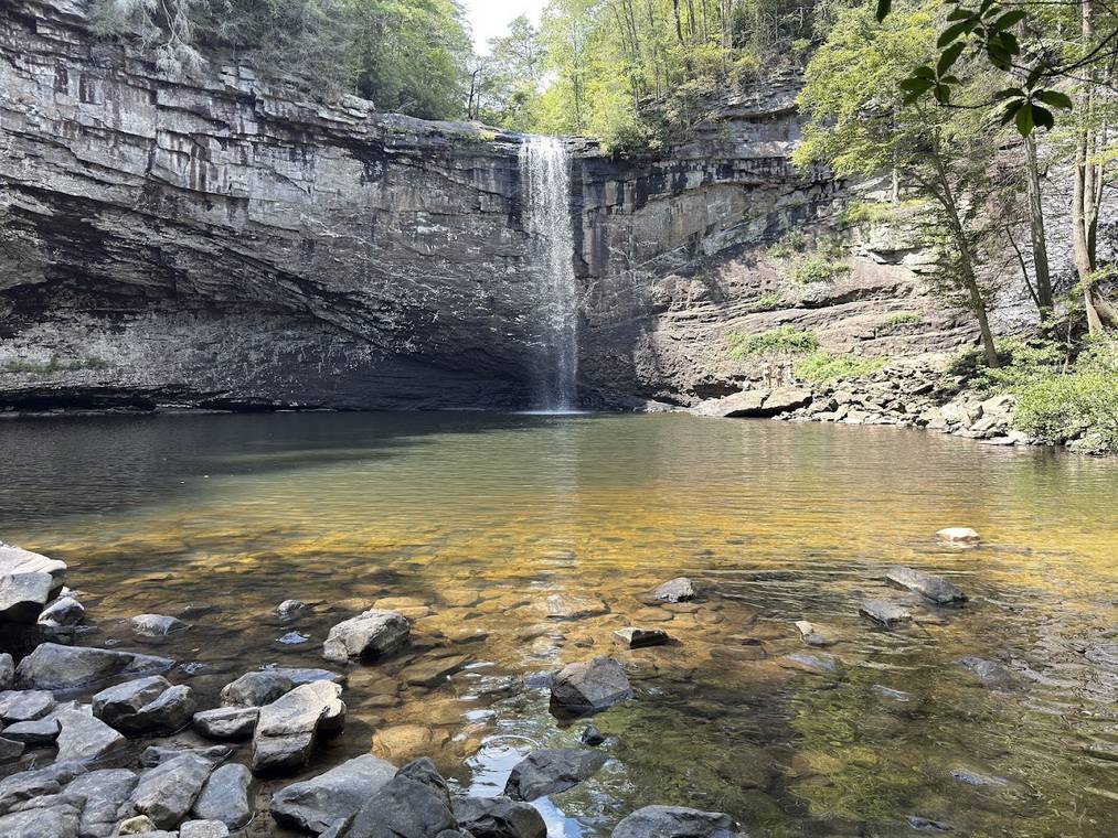 Foster Falls waterfall in South Cumberland State Park Tennessee