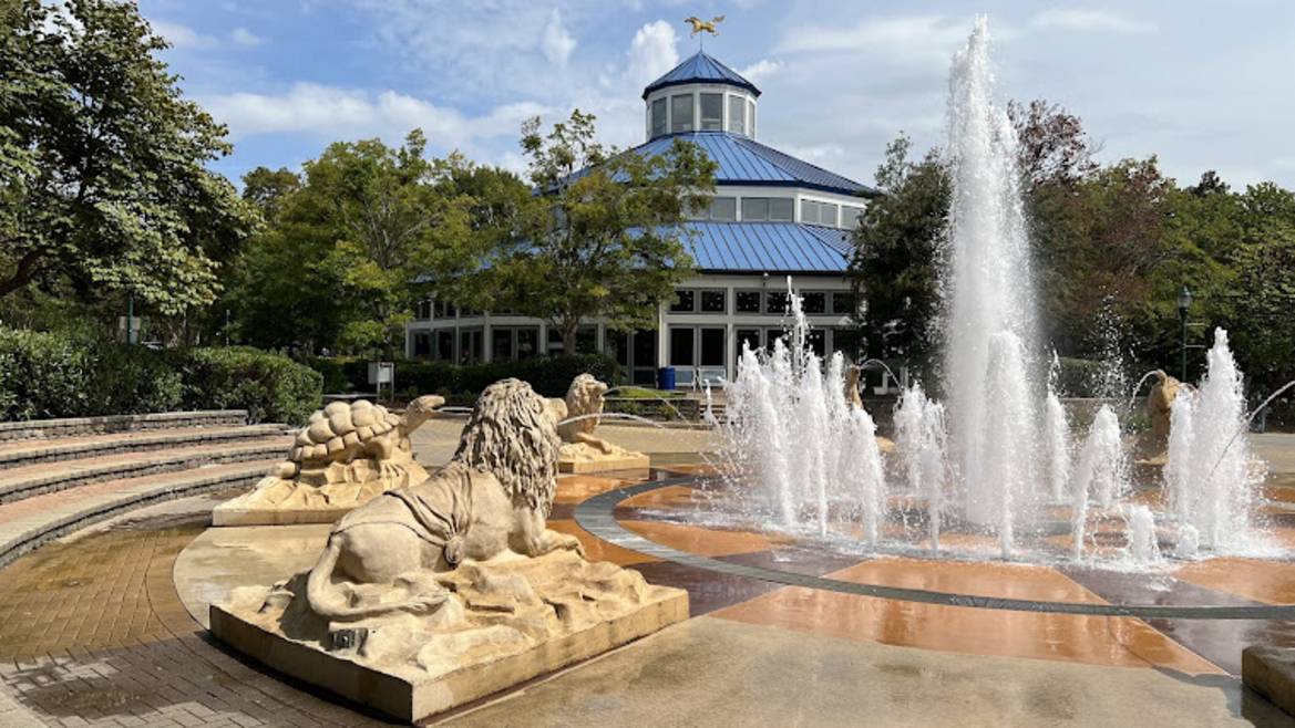 Coolidge Park along the river on the North Shore of Chattanooga