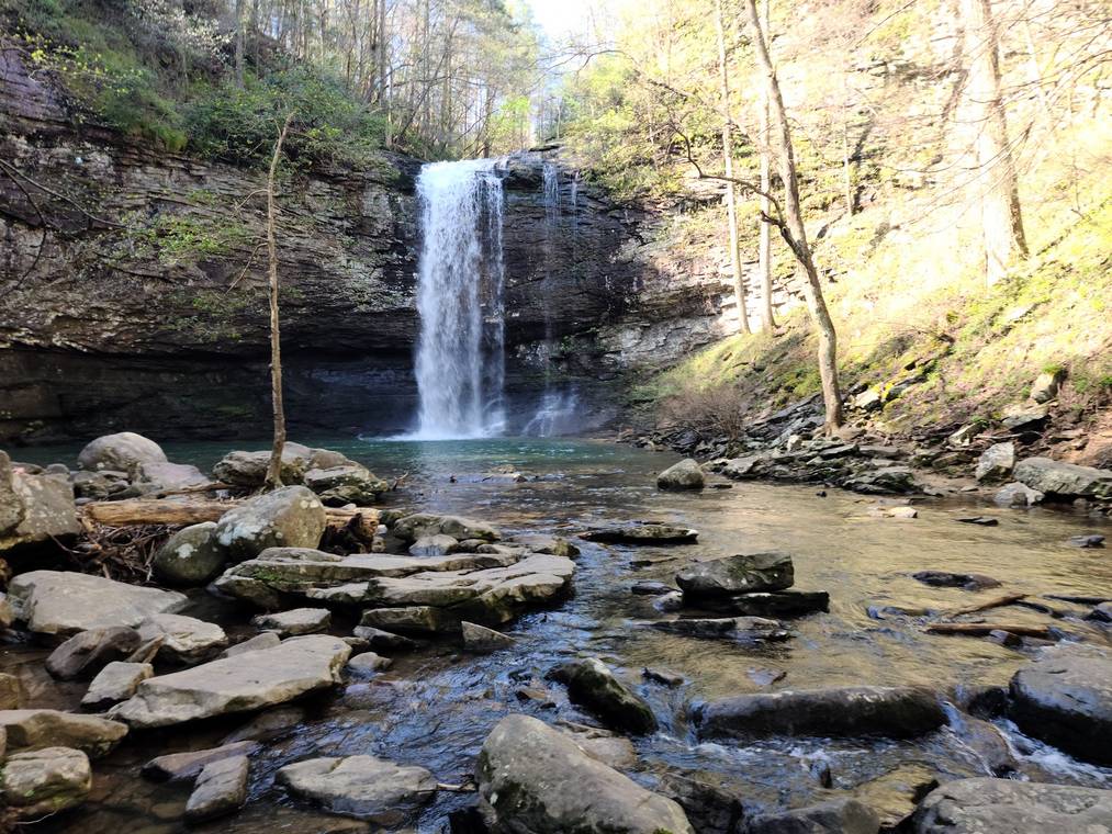 Cloudland Canyon State Park sandstone canyon and waterfall in northwest Georgia